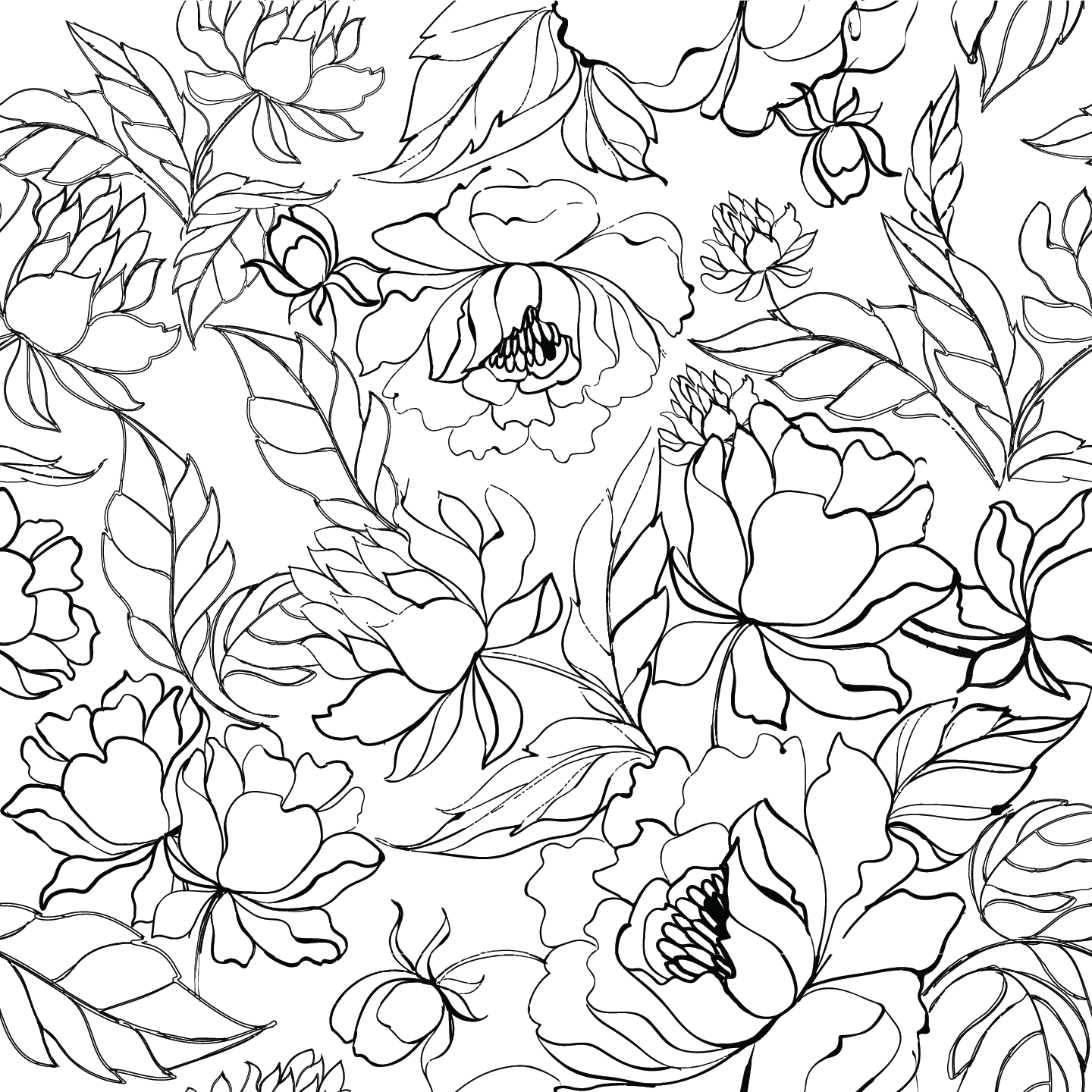 Black floral lace print on white background easy to install and remove peel and stick custom wallpaper available in different lengths/sizes locally created and printed in Canada. Removable, washable, durable, commercial grade, customizable and water proof.